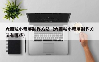 通辽大颗粒小程序制作方法（大颗粒小程序制作方法有哪些）